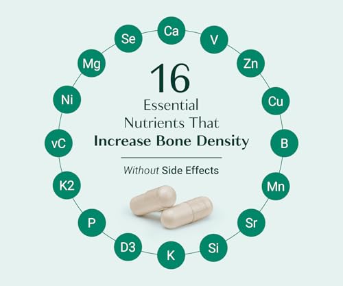 ALGAECAL Organic Red Algae Calcium Supplement for Bone Density & Strength, Vitamin K2 MK7 (100mg), Vitamin D3 (1600 IU), Magnesium (350mg) & Trace Minerals, Easy to Swallow, 120 Veggie Caps