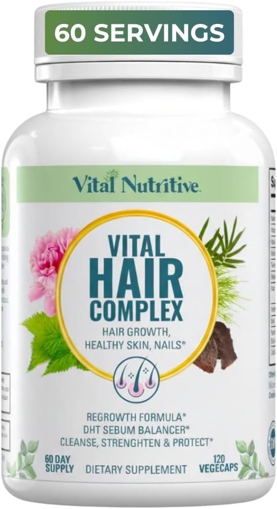 Vital Hair Complex Supplement – Biotin & B Vitamins for Hair, Skin & Nails