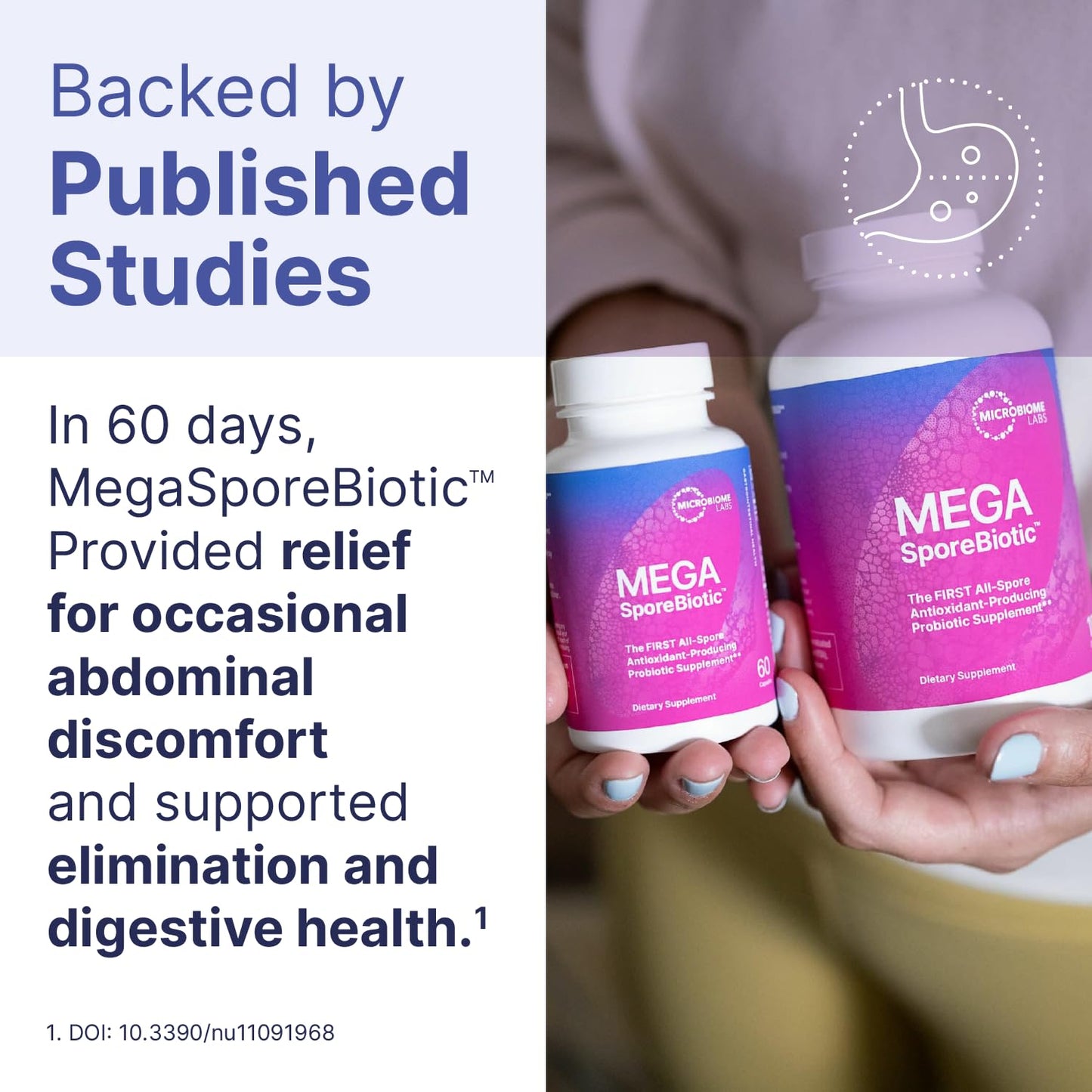 Microbiome Labs MegaSporeBiotic – Spore-Based Probiotics for Digestive Balance, Gut & Immune Support – Shelf Stable, Travel-Friendly – 180 Capsules