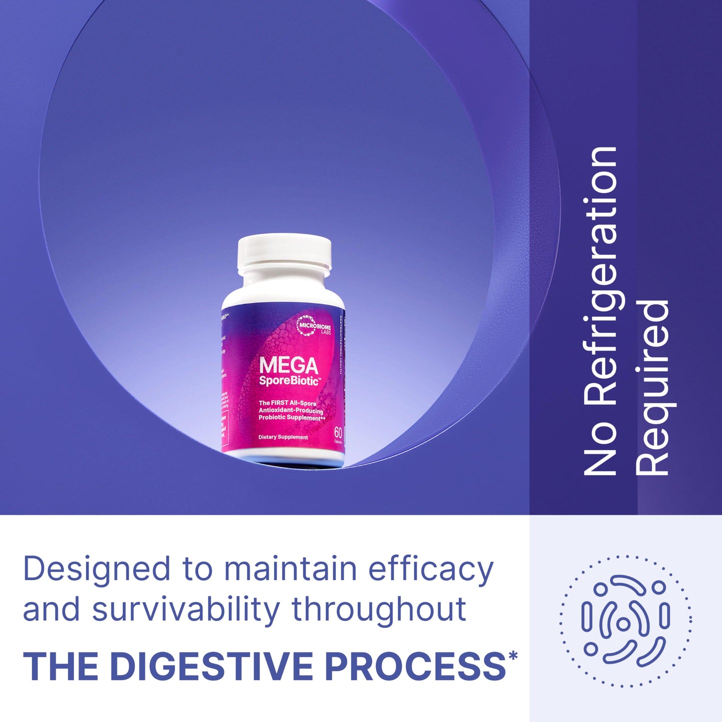 Microbiome Labs MegaSporeBiotic – Spore-Based Probiotics for Digestive Balance, Gut & Immune Support – Shelf Stable, Travel-Friendly – 180 Capsules