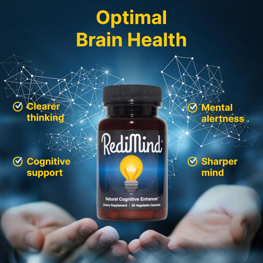 RediMind – Natural Brain Booster & Memory Support (Vegan, 30 Capsules)