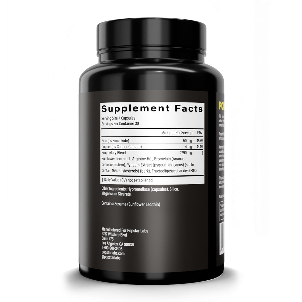 POPSTAR Labs Men’s Fertility & Semen Volume Support Supplement – Doctor Formulated Male Reproductive Health Formula, Vegan Non-GMO Capsules, Made in USA