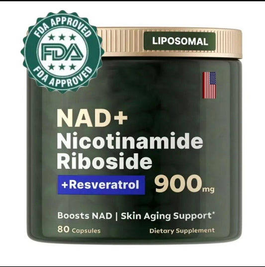 NUTRAGOLE Research NEW Supplement with Nicotinamide Riboside, Nicotinamide Riboside Resveratrol 900mg, High Purity NAD Supplement for Anti - Aging, Energy, Focus, 80 Capsules Healthcare Dietary Fitness Vitamin Edible - Nutragole