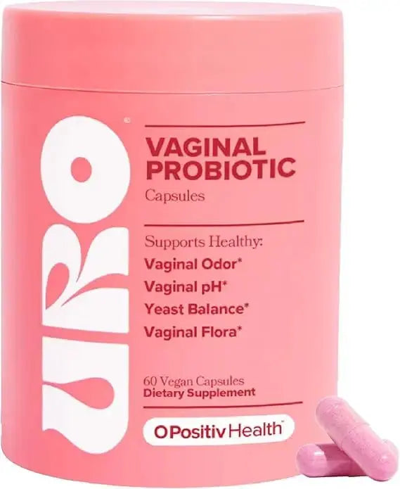 URO Vaginal Probiotics Capsules for Women pH Balance with Prebiotics & Lactobacillus Probiotic Blend - Women's Vaginal Health Supplement - Promote Healthy Vaginal Odor & Vaginal Flora, 60 Count (Pack of 1) - Nutragole