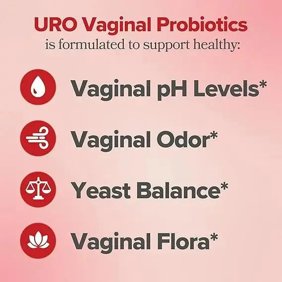 URO Vaginal Probiotics Capsules for Women pH Balance with Prebiotics & Lactobacillus Probiotic Blend - Women's Vaginal Health Supplement - Promote Healthy Vaginal Odor & Vaginal Flora, 60 Count (Pack of 1) - Nutragole