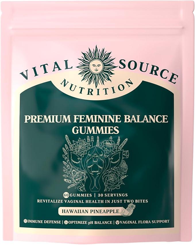 Vital Source Feminine Balance Gummies Pack of 3 – Hawaiian Pineapple vital source gummies - Nutragole